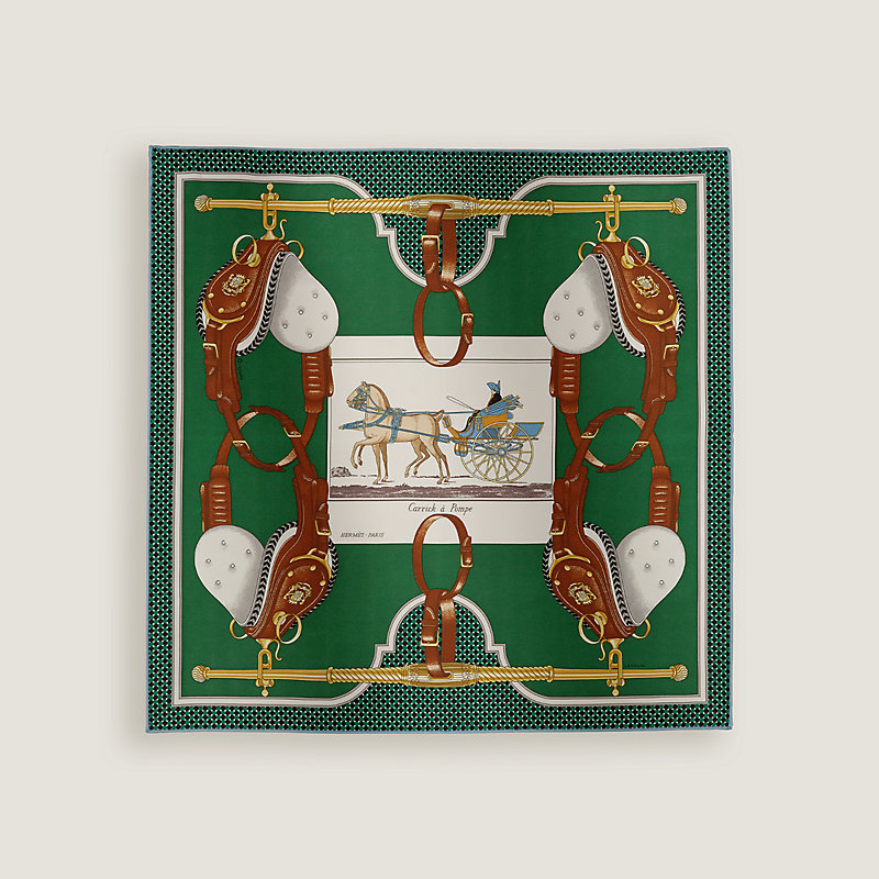 クラシックを遊ぶ HERMES Carrick a Pompe ガヴロッシュ45 Carrick a Pompe scarf 45 | Hermès USA